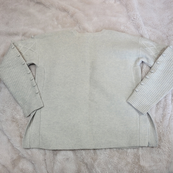 Madewell Cream Cable Knit Textured Sweater Size Small - Picture 6 of 10